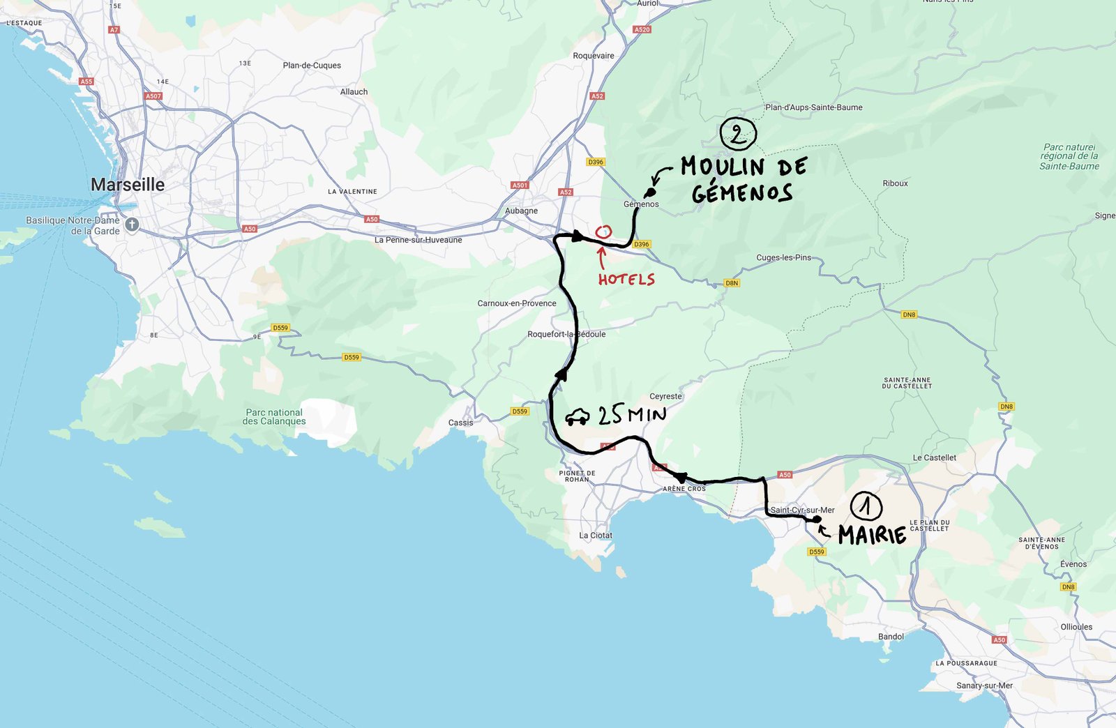 Drive to Moulin
